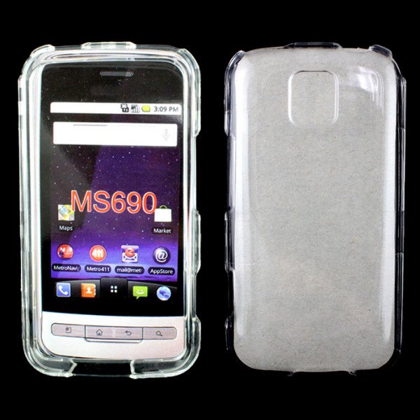 Wholesale LG Optimus M MS690 Hard Protector Cover (Clear)